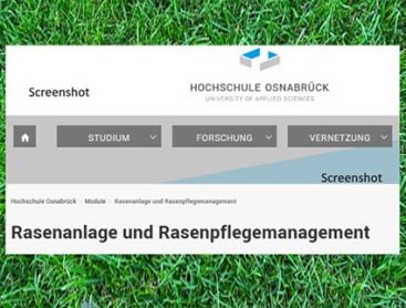 Stiftungsprofessur für nachhaltiges Rasenmanagement an der Hochschule Osnabrück jetzt unbefristet