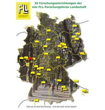 35 Forschungseinrichtungen der vier FLL-Forschungsforen Landschaft