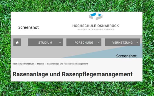 Stiftungsprofessur für nachhaltiges Rasenmanagement an der Hochschule Osnabrück