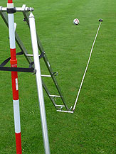 Ballroll-Strecke von  5,75 m bei einer Starthöhe von 100 cm und einem Gefälle von 45 °.